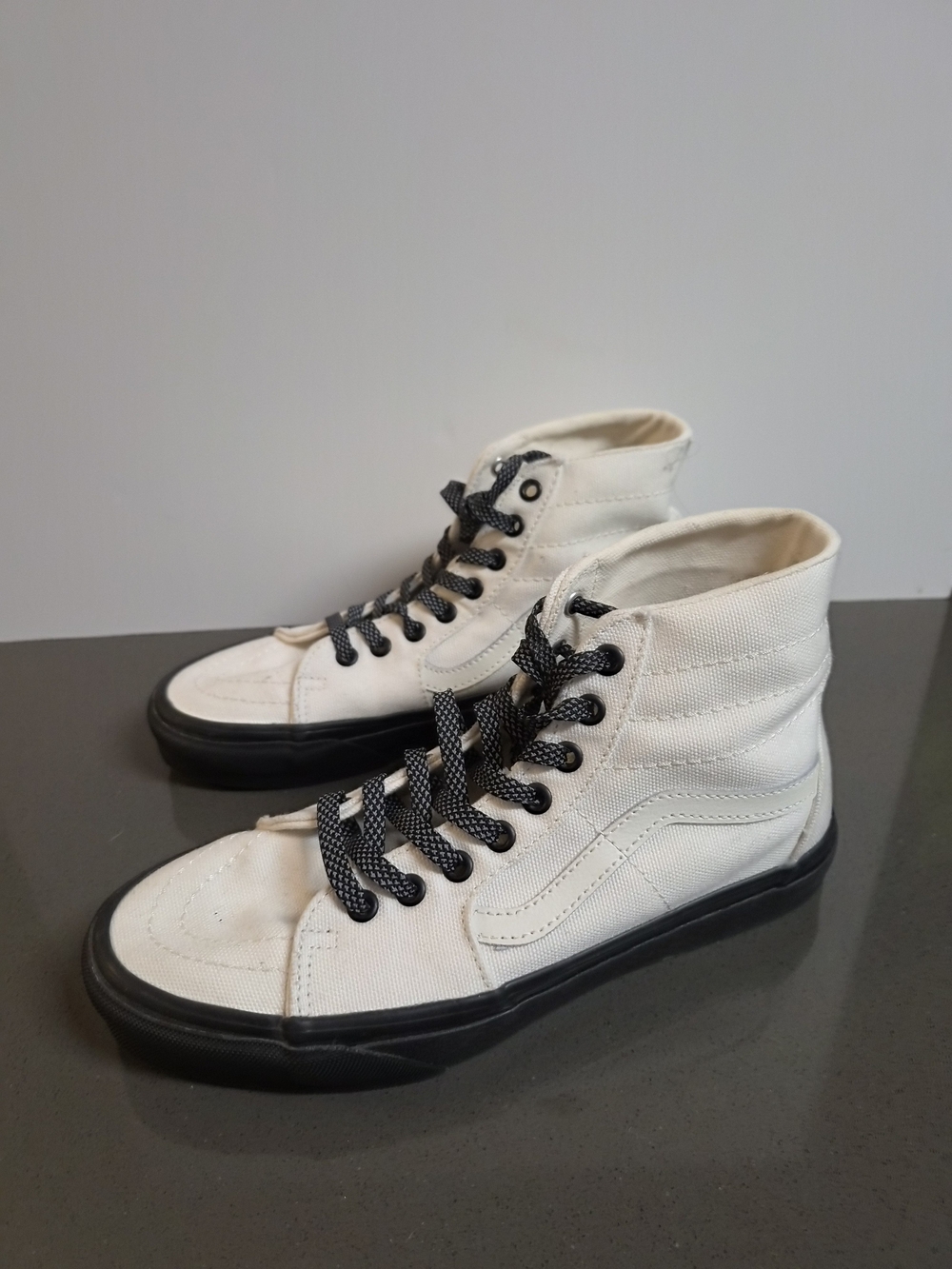 Vans Sk8-Hi Tapered Modular Heavy Canvas Off-White/Black Men 8 Women 9.5 NWOB